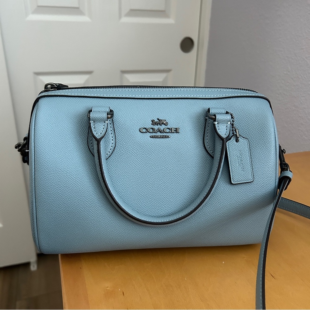Brand New COACH Rowan Satchel Bag in Cornflower